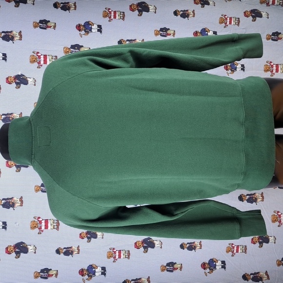 Green Bay Packers 1/4 zip embroidered logo green & white LG pullover sweatshirt - Picture 4 of 5